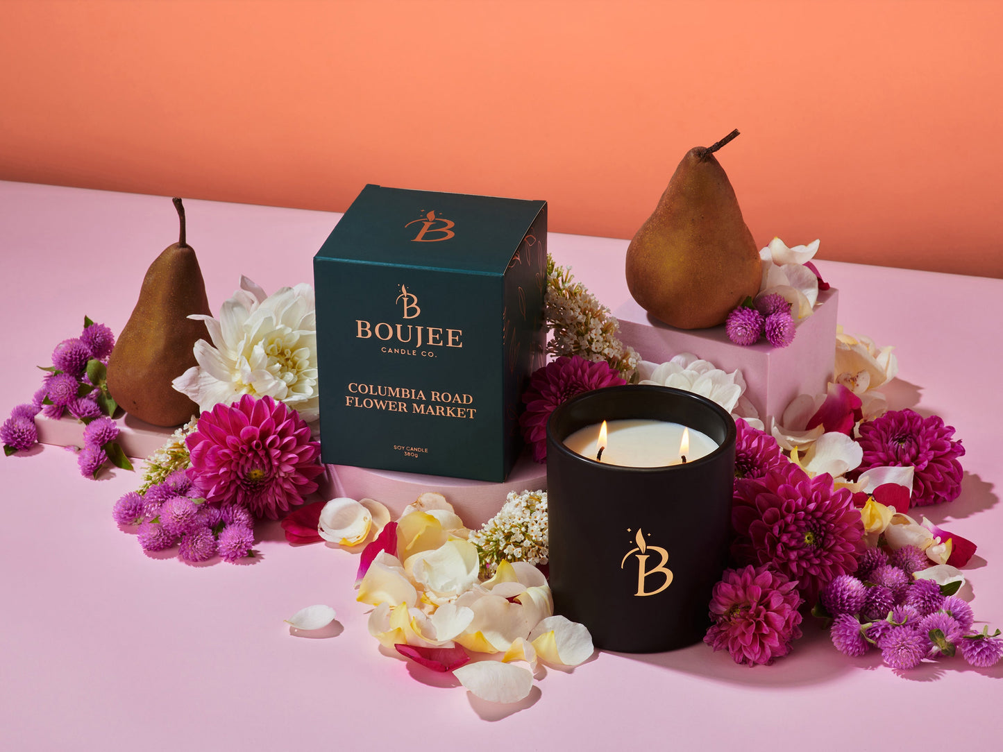 Boujee 100% Soy Wax Candle Columbia Road Flower Market 380g