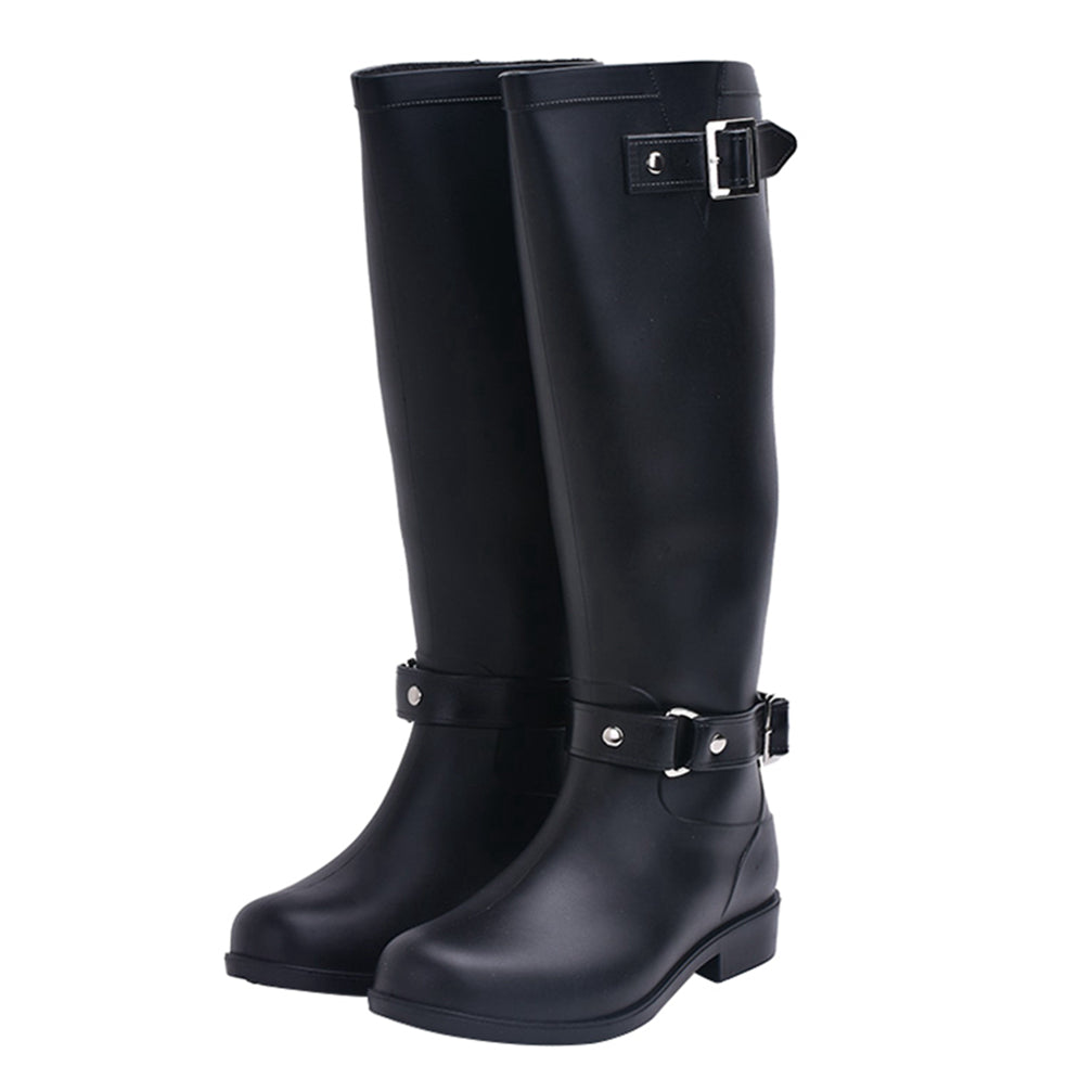 High Buckle Black gumboot