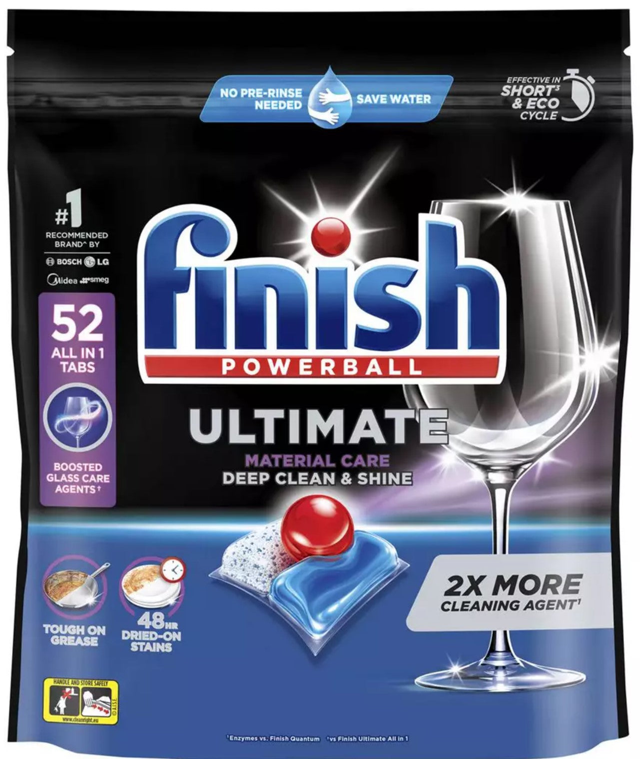 2 Pack Finish Ultimate Material Care Dishwasher Tablets 52 Pack