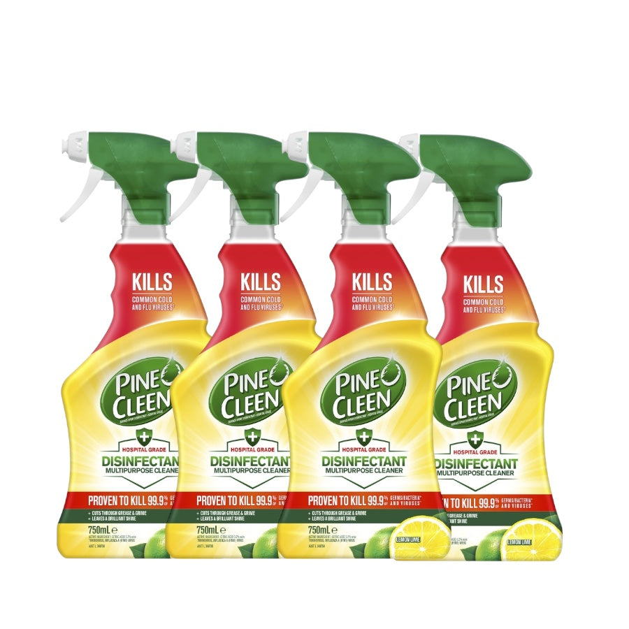 4 Pack 750mL Pine O Cleen Disinfectant Spray Lemon Lime