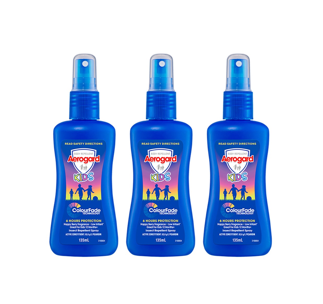 3 x Aerogard Kids Insect Repellent Spray Pump 135mL