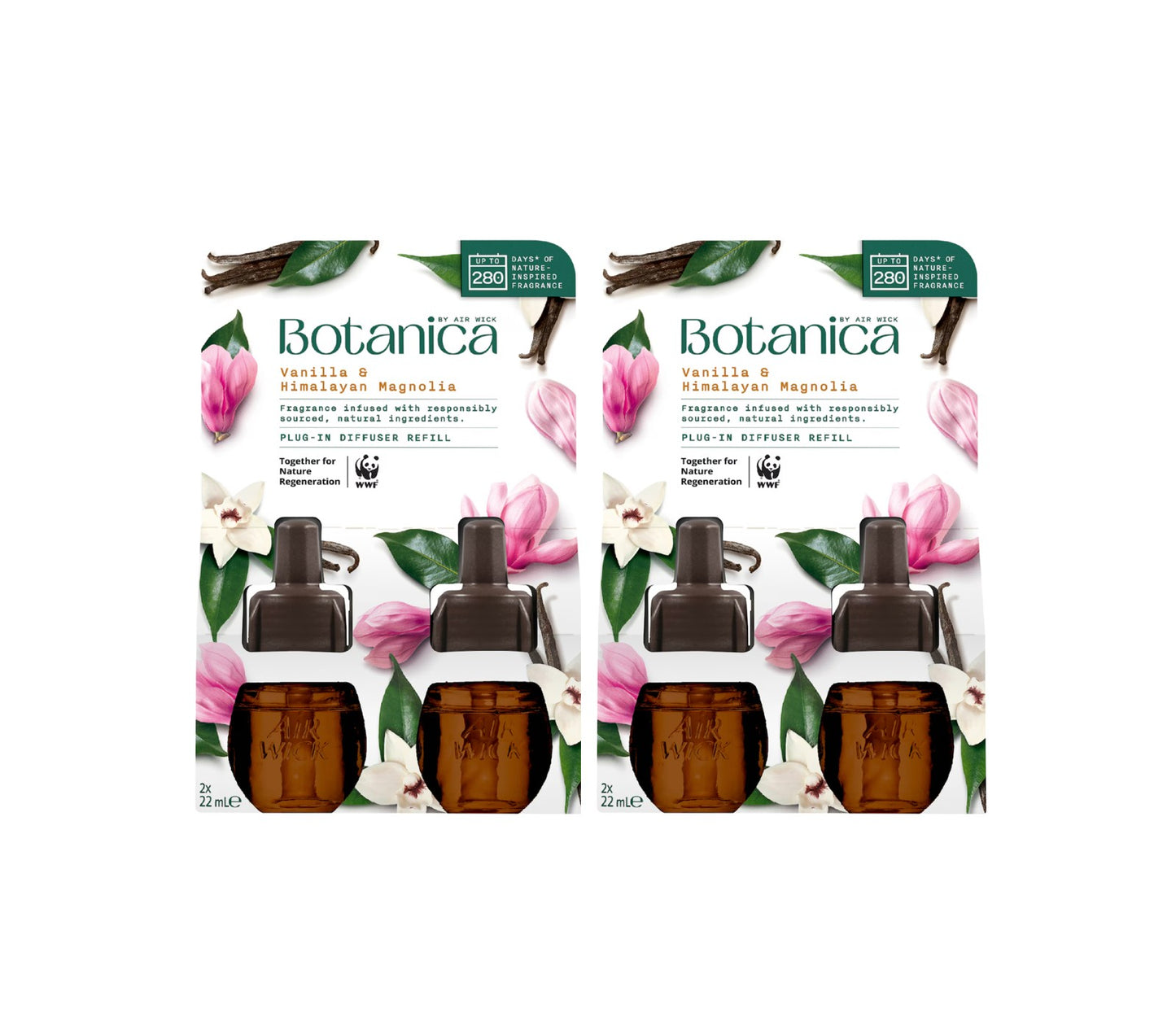 2 x Botanica Vanilla & Himalayan Magnolia Fragrance Refills 2pk