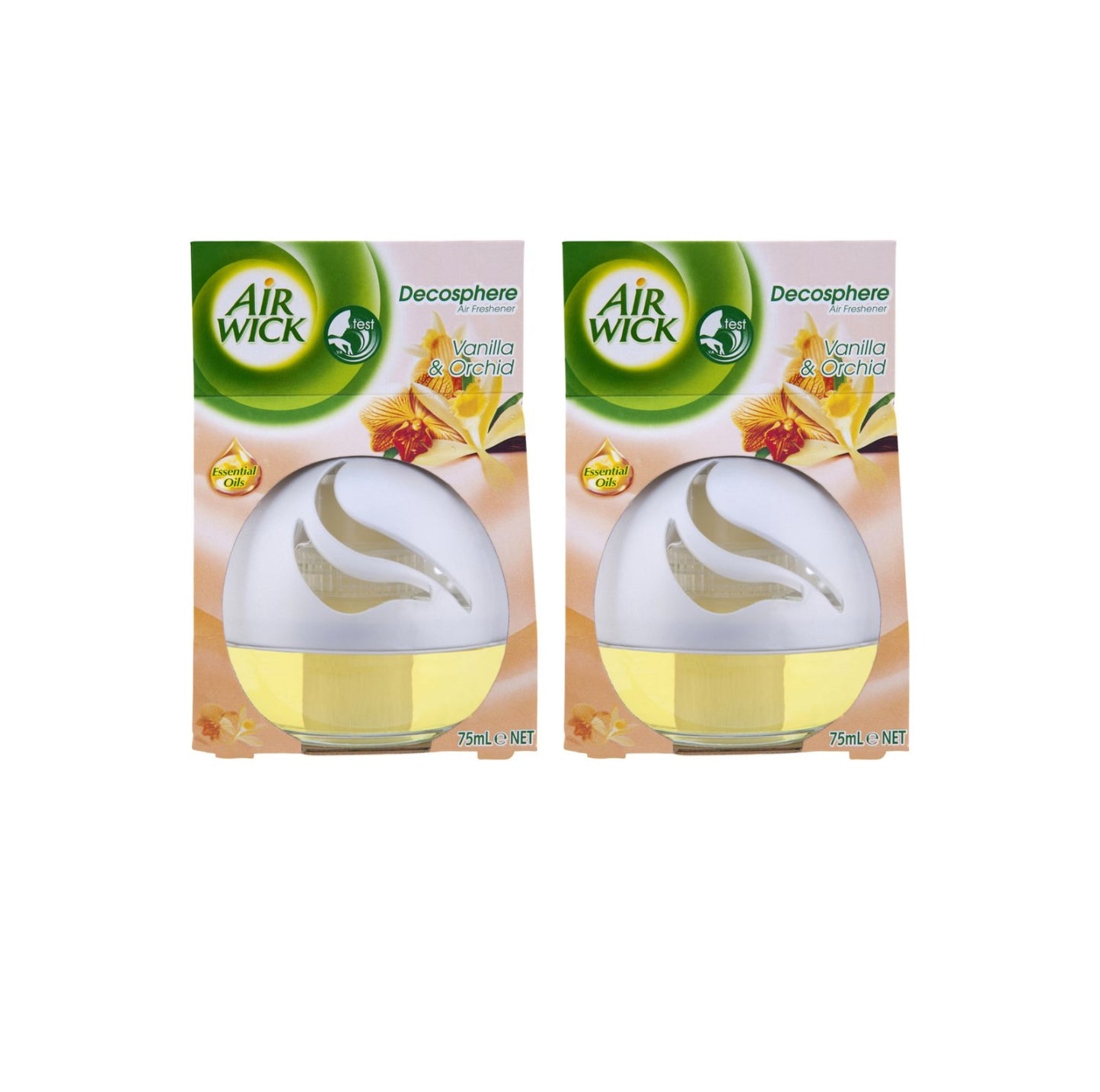 2 Pack Air Wick Vanilla & Orchid Decosphere 75ml