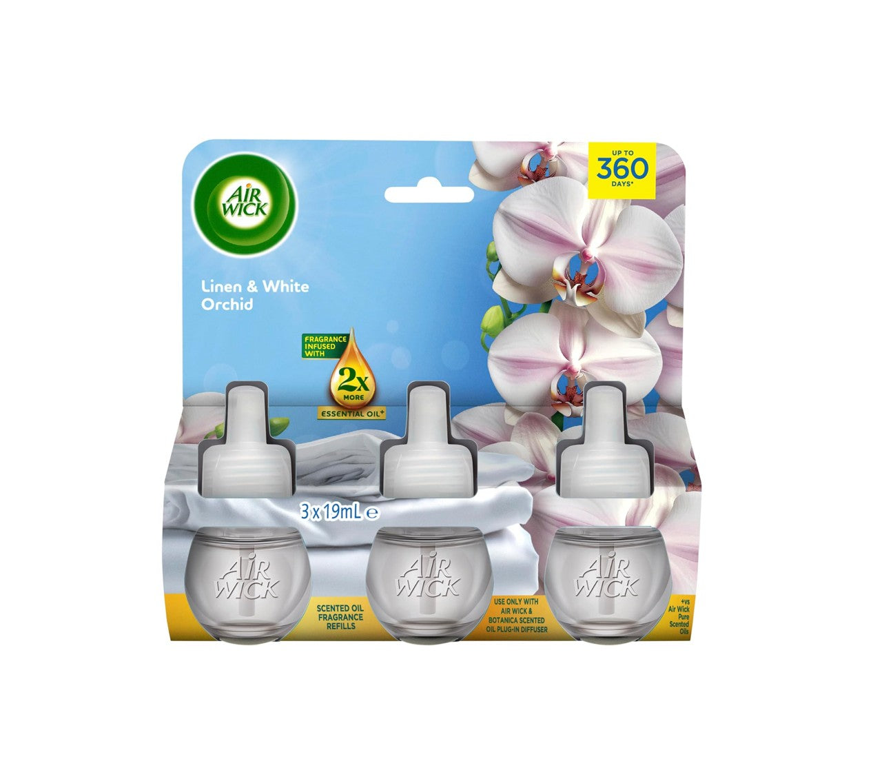 Air Wick Linen & White Orchid Plug-in Triple Refill