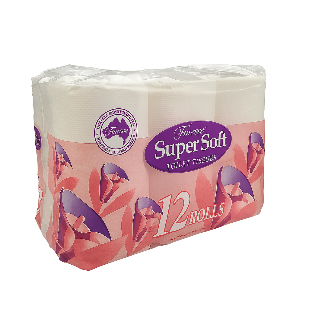 Finesse Super Soft Toilet Paper – 48 Roll Bulk Pack