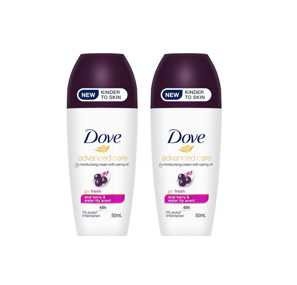 2 x Dove Antiperspirant Go Fresh Moisturising Acai Berry & Water Lily
