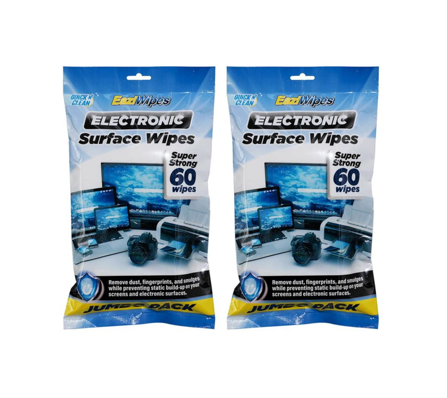 2 x Wipes Electronic 60 pk