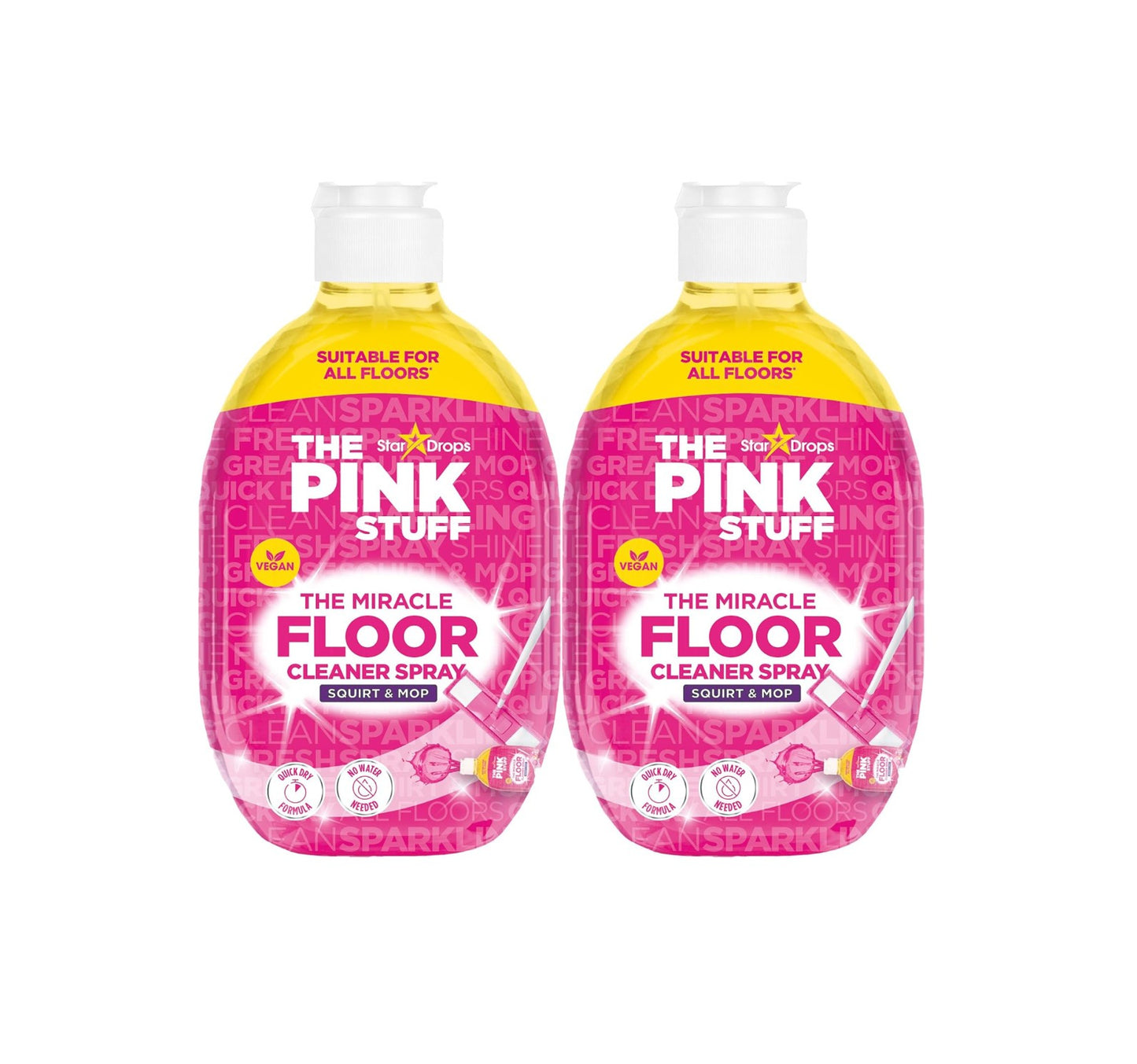 2 Pack Stardrops The Pink Stuff Miracle Floor Cleaner Spray – Squirt & Mop