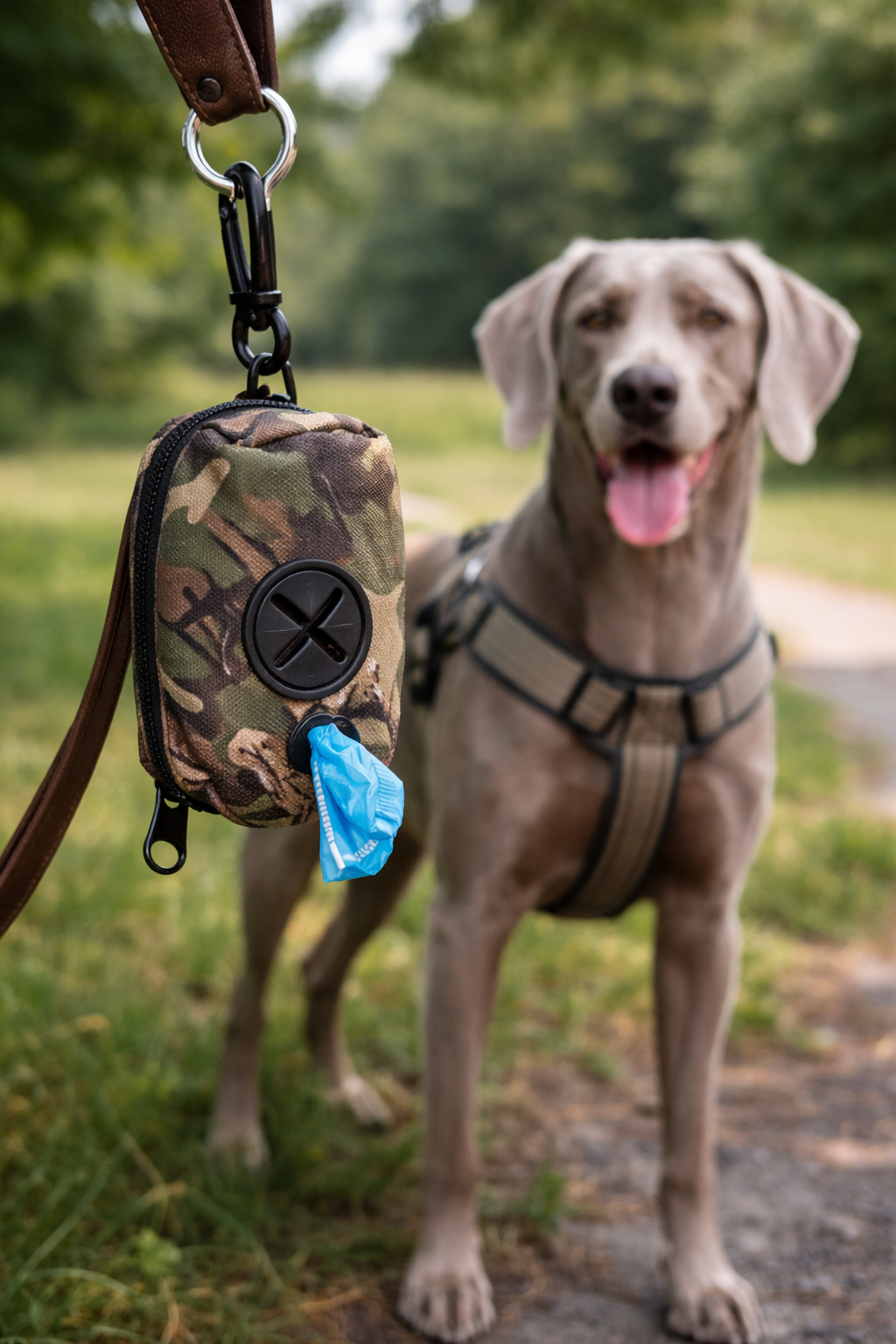 Camo Pritn Dog Waste Bags & Dispenser - 6cm x 10cm