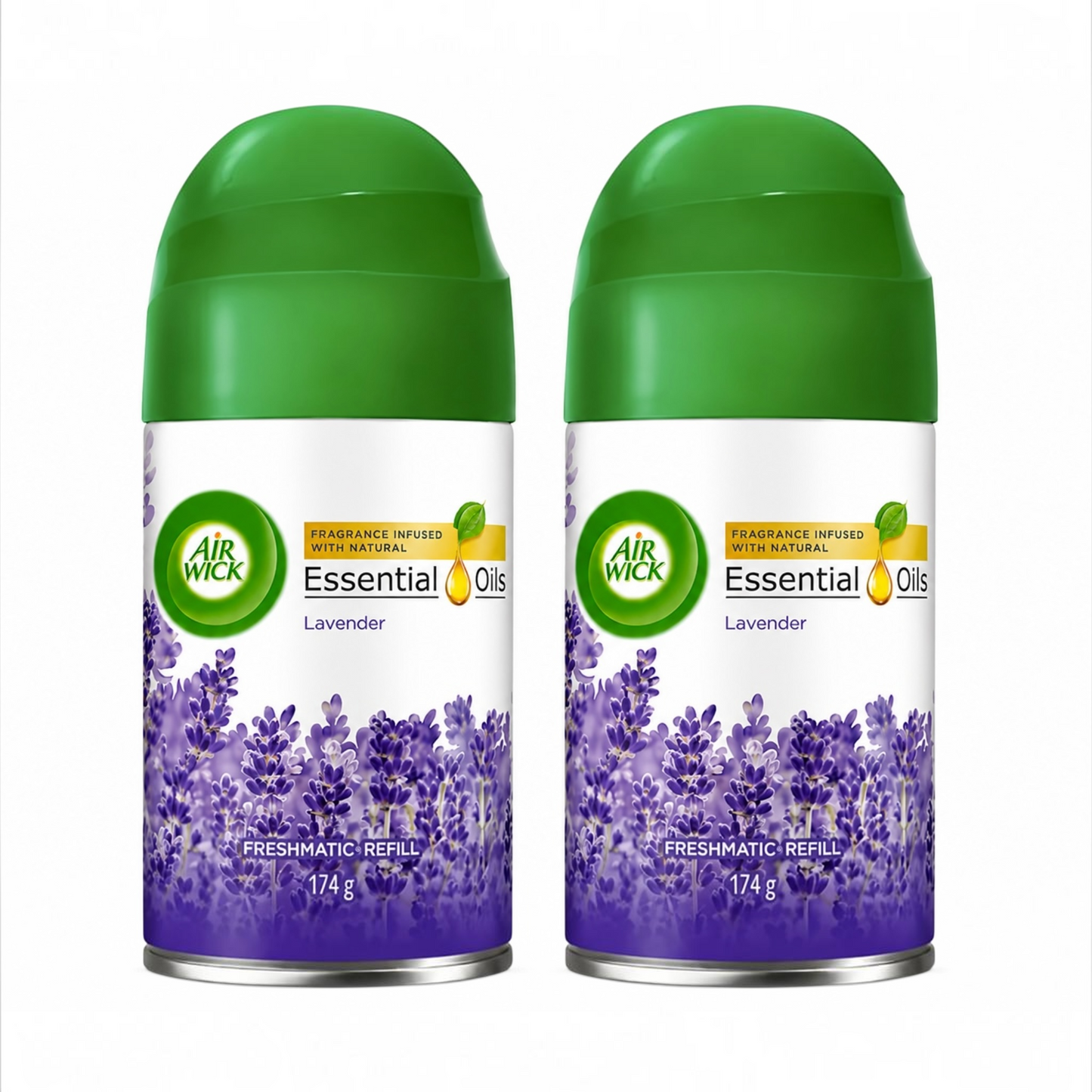 2 Pack Air Wick Freshmatic Lavender Automatic Spray Refill 174g