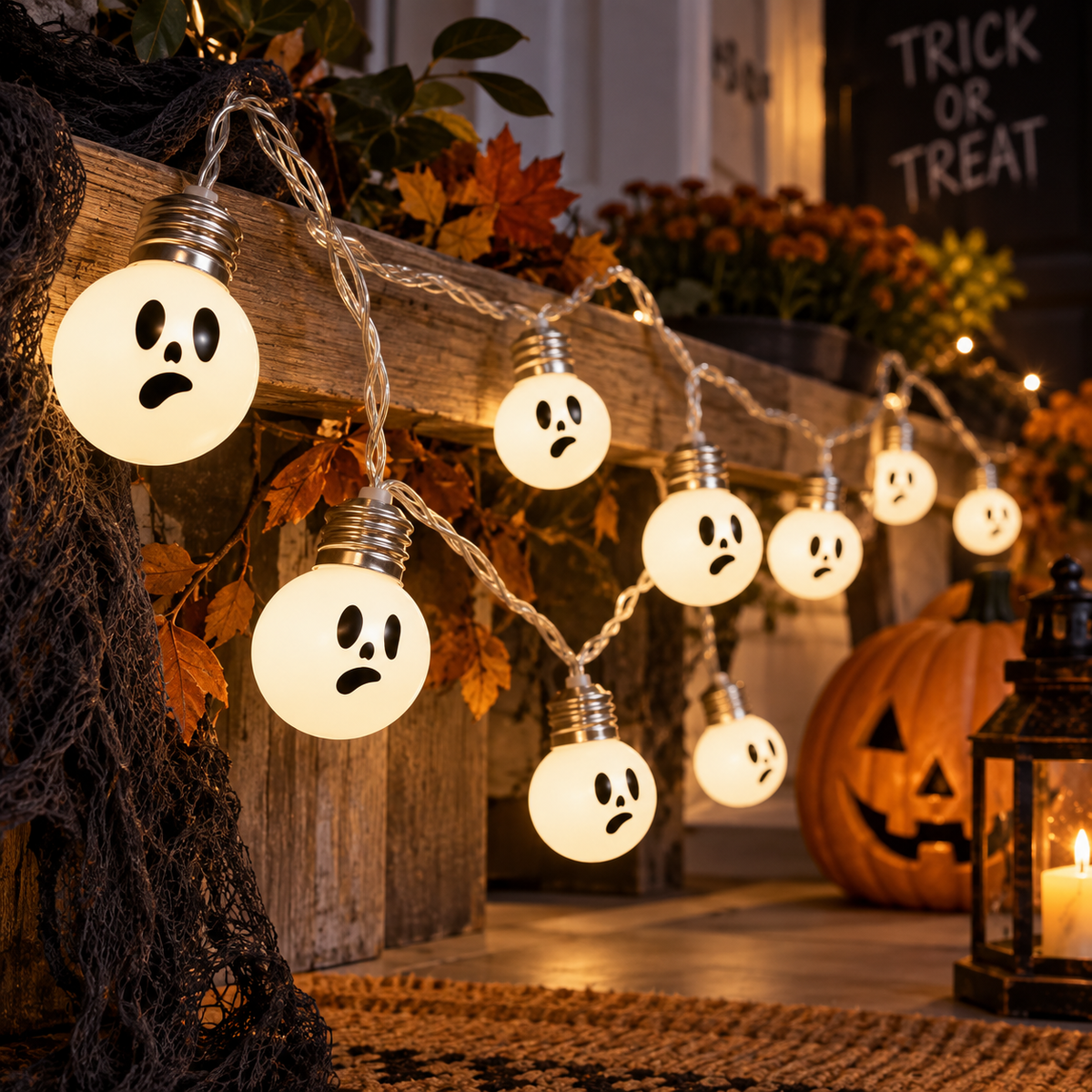 Halloween Ghost Battery String Lights