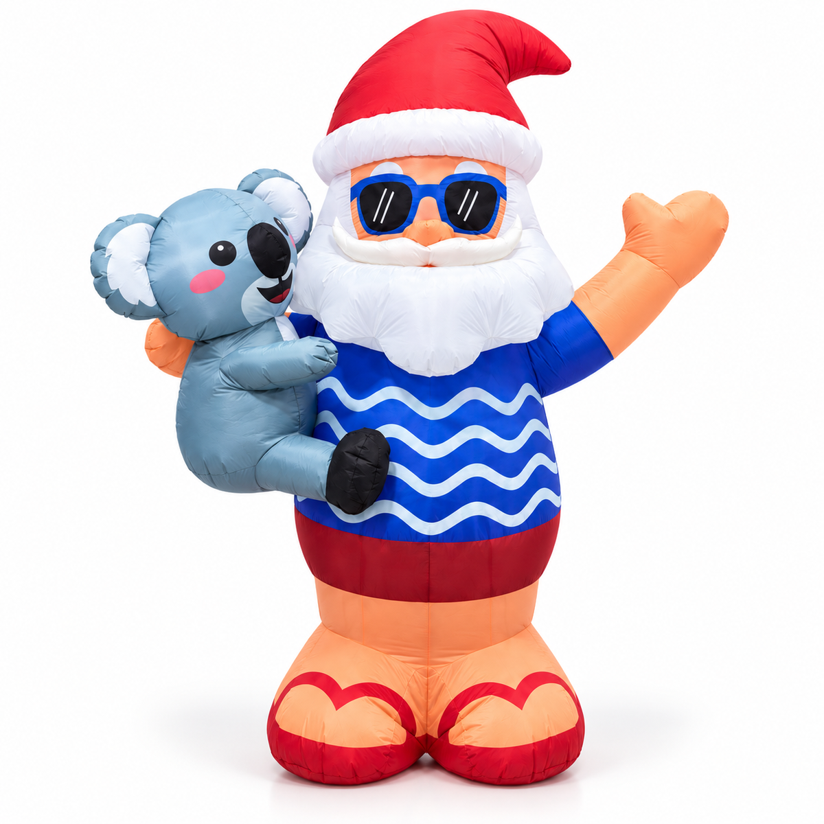 Inflatable Santa Holding Koala – LED Christmas Decoration 2.1M