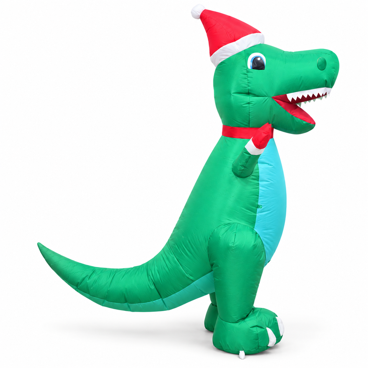 Inflatable Christmas Dinosaur T-Rex with Santa Hat 1.2M