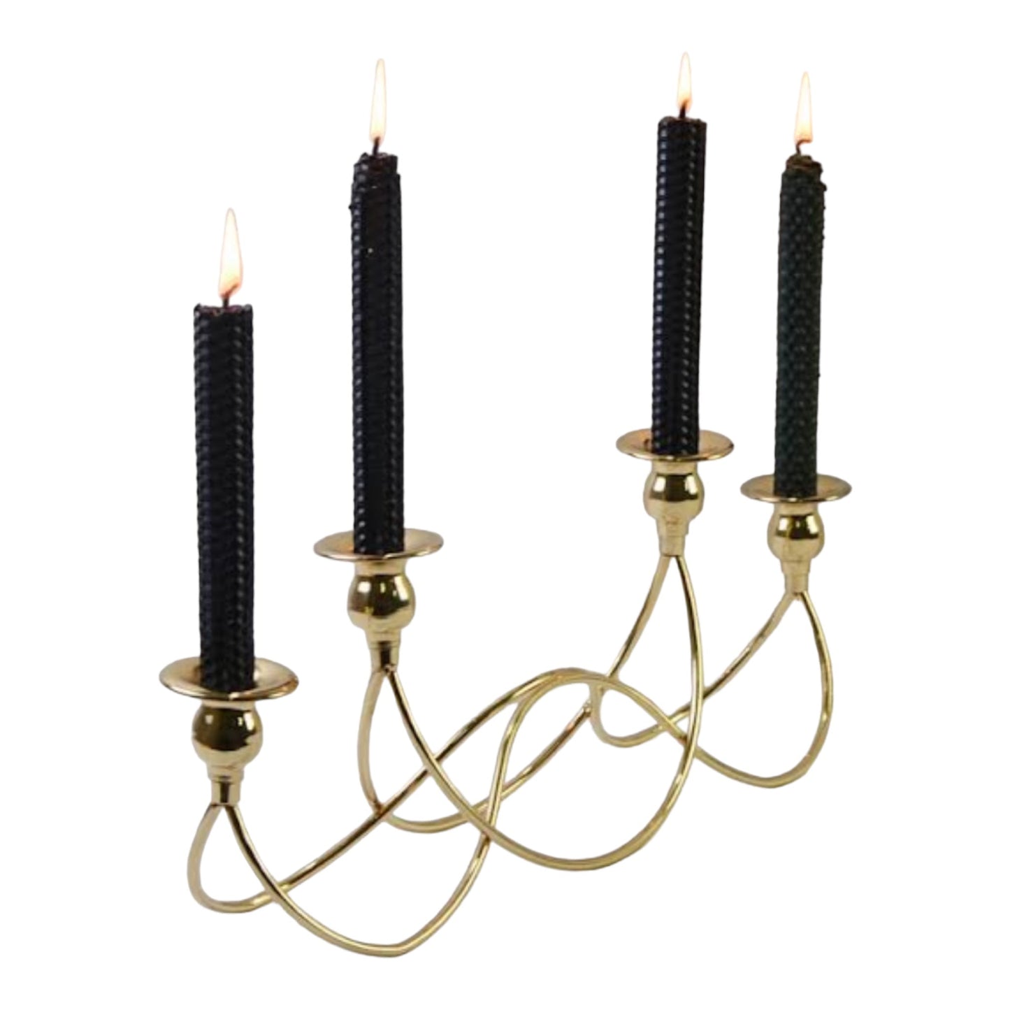 Gold 4pc Candle Holder