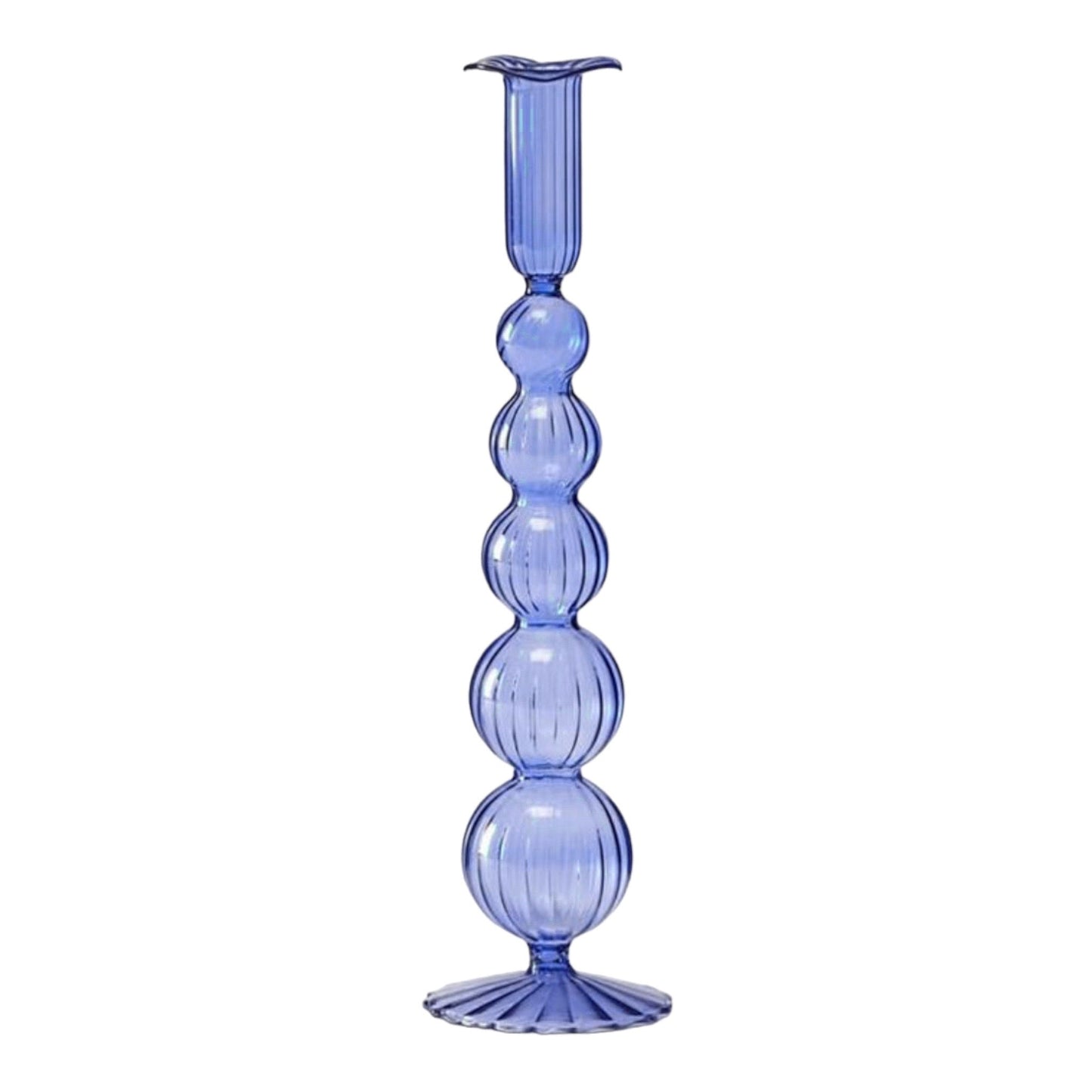 Glass Candle Holder Purple