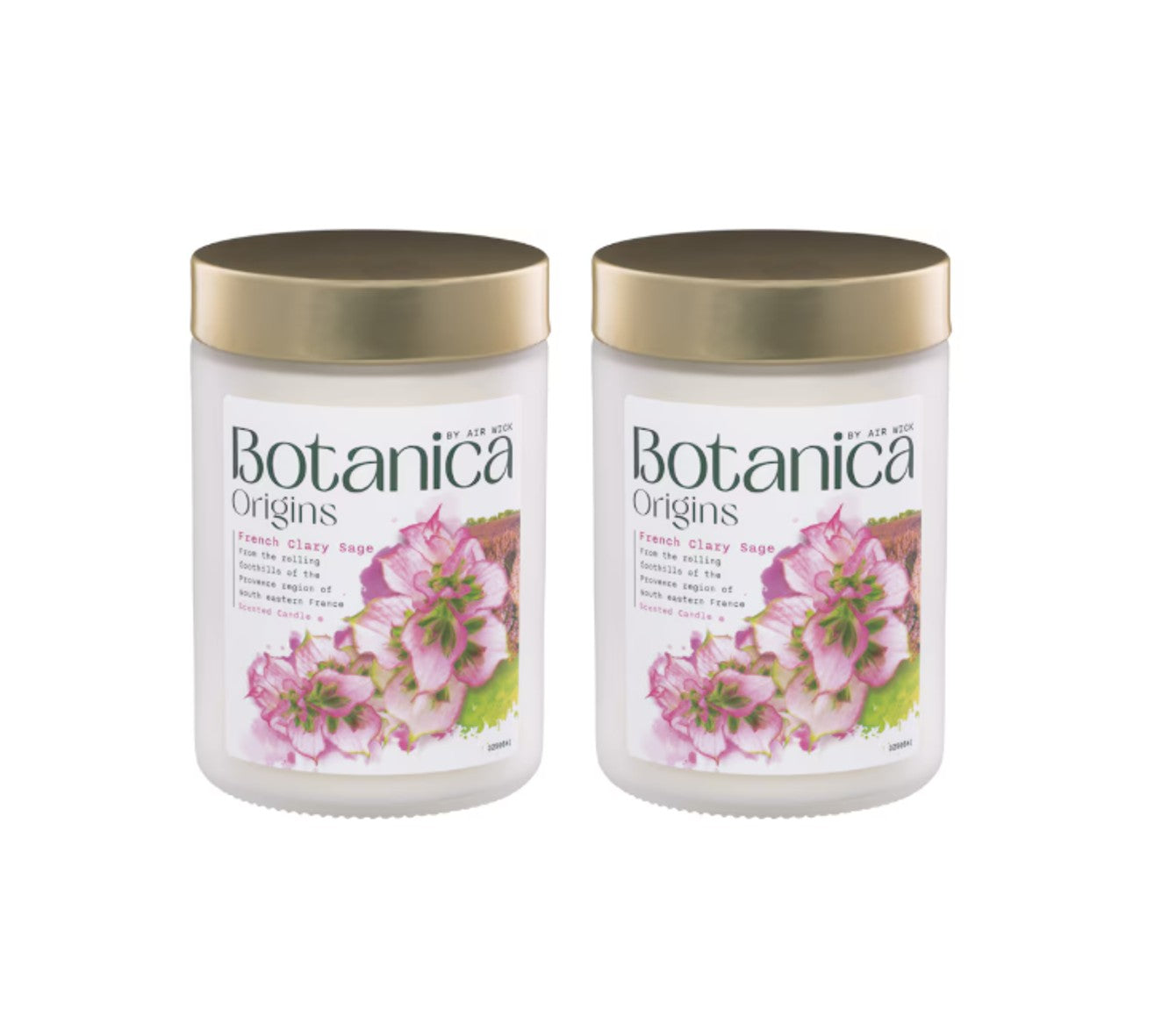 2 Pack Botanica Origins French Clary Sage Candle 250g