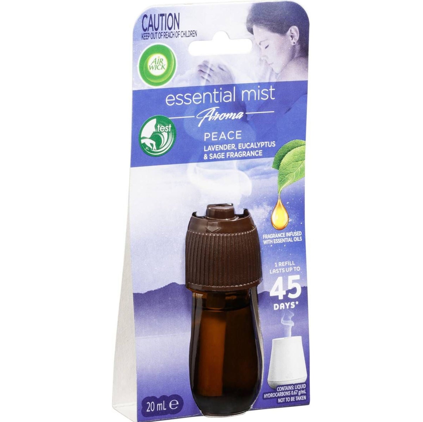 3 Pack Air Wick Essential Mist Peace Lavender & Eucalyptus Diffuser Refill 20ml