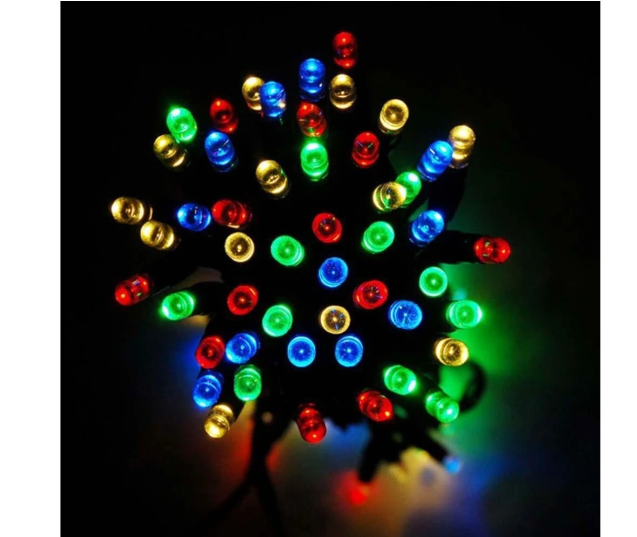 100 Multi Colour Fairy Led Lights Solar Powered
