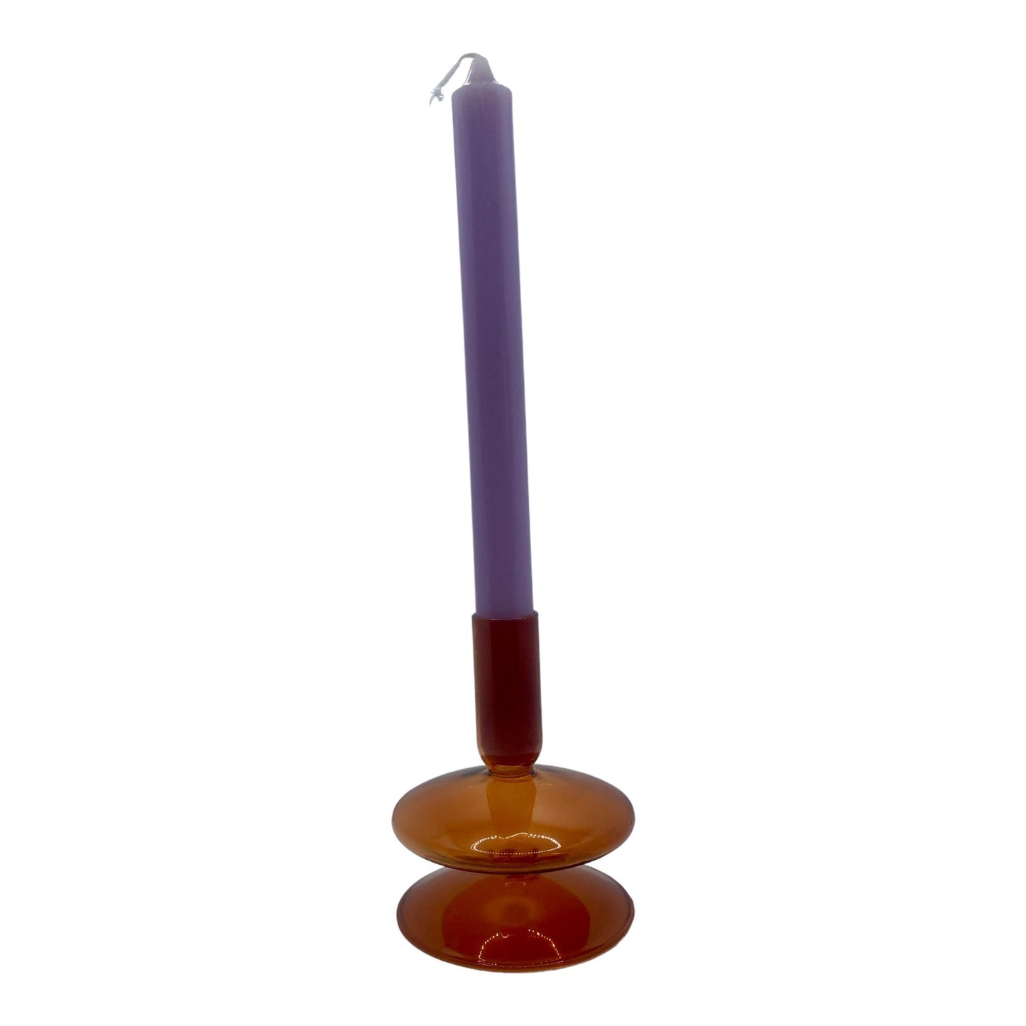 Brown Glass Candle Holder