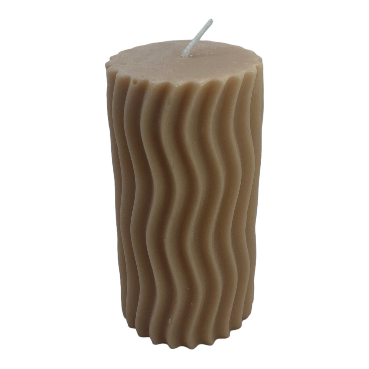 Coloured Wave Pillar Candle