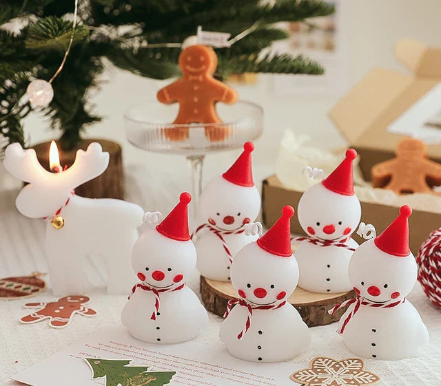 Snowman candle
