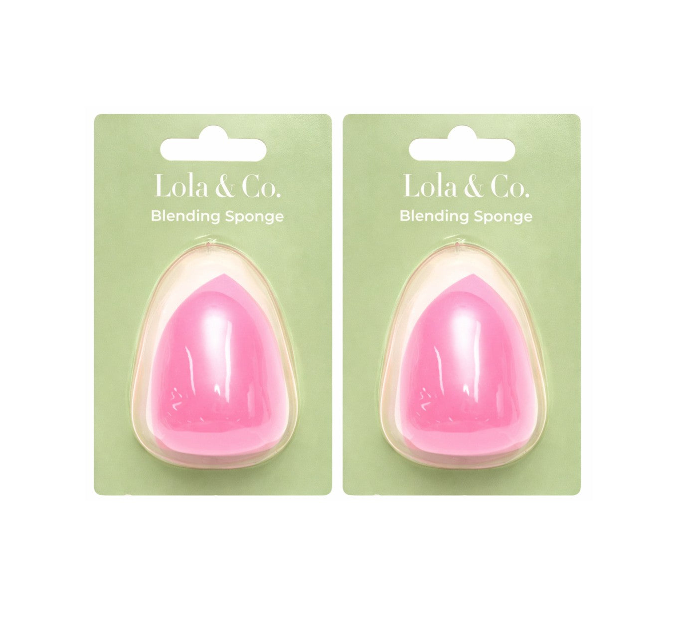 2 x Lola & Co Foundation Concealer Makeup Blending Sponge Pink