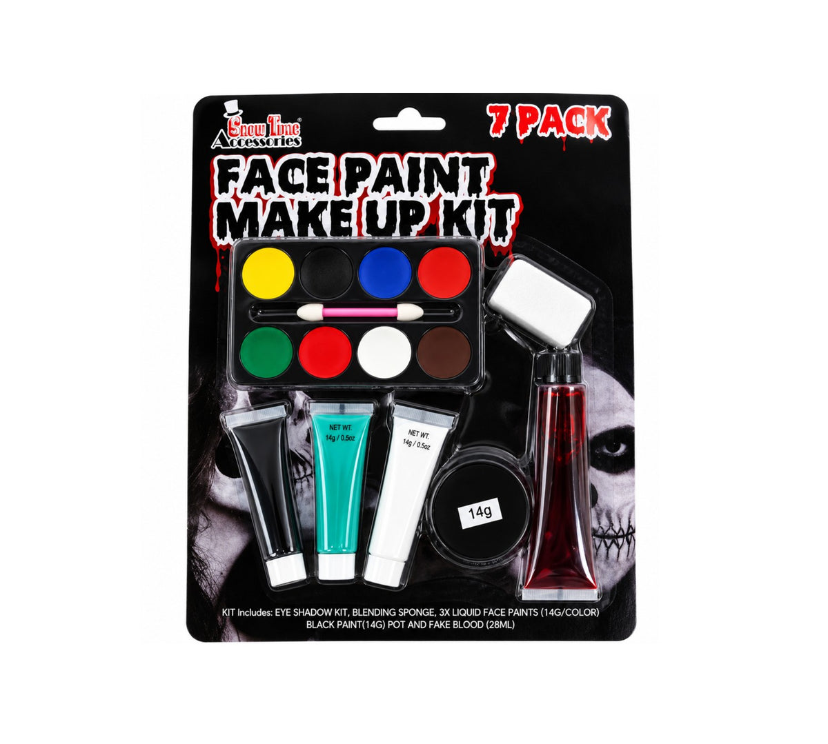7 Pack Halloween Face Paint Makeup Kit