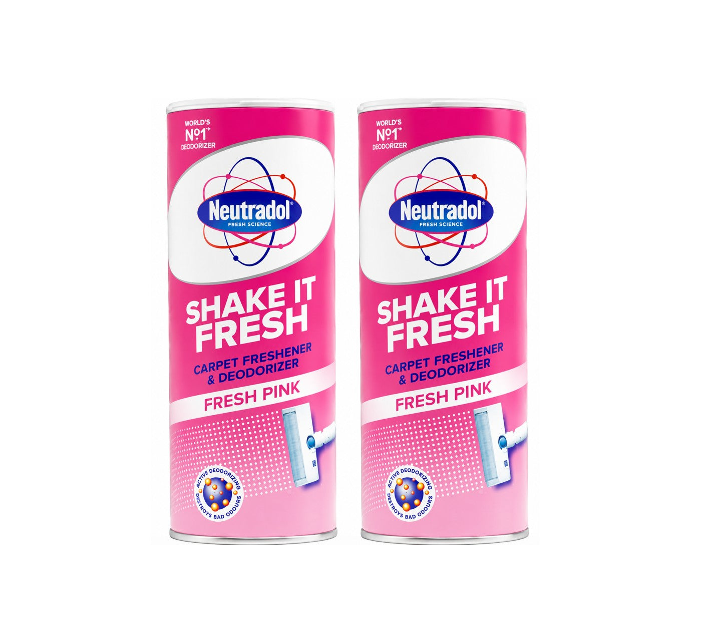 2x Neutradol Fresh Science Carpet Deodorizer, Fresh Pink, 350gs