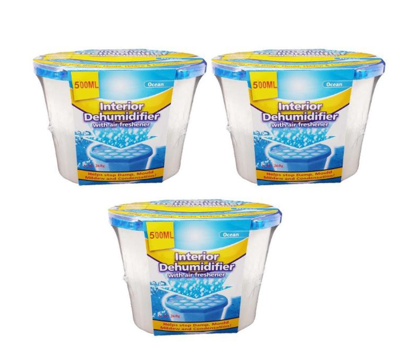 3 Pack dehumidifier With Air Freshener Interior