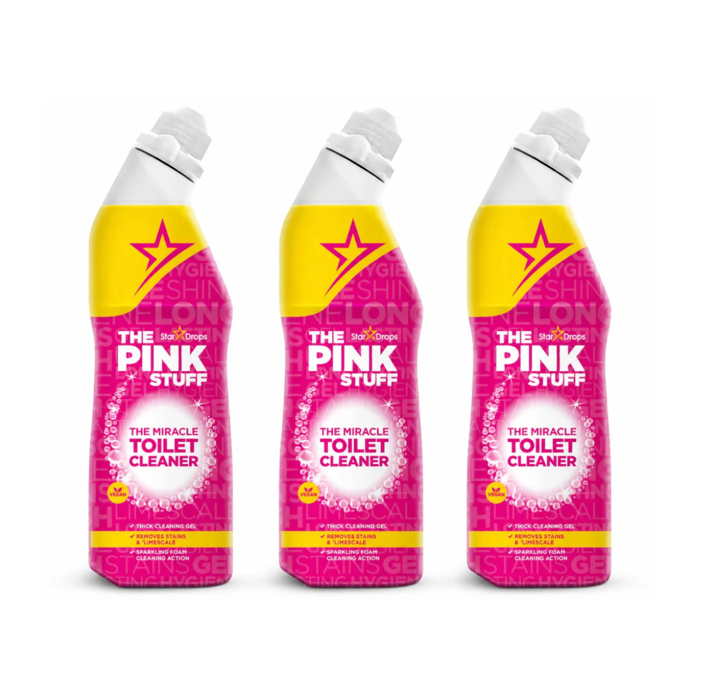 3 x The Pink Stuff Miracle Toilet Cleaner Gel 750ml