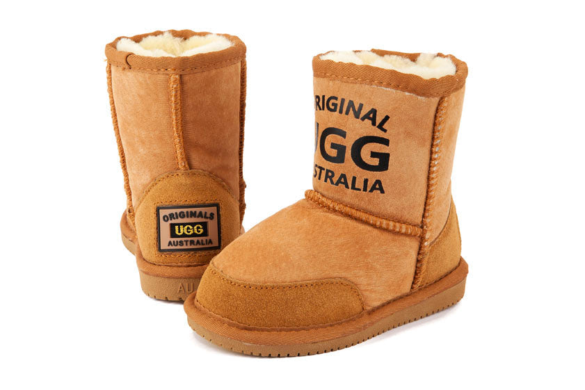Original UGG Australia Kids Printed Chestnut Short Boots