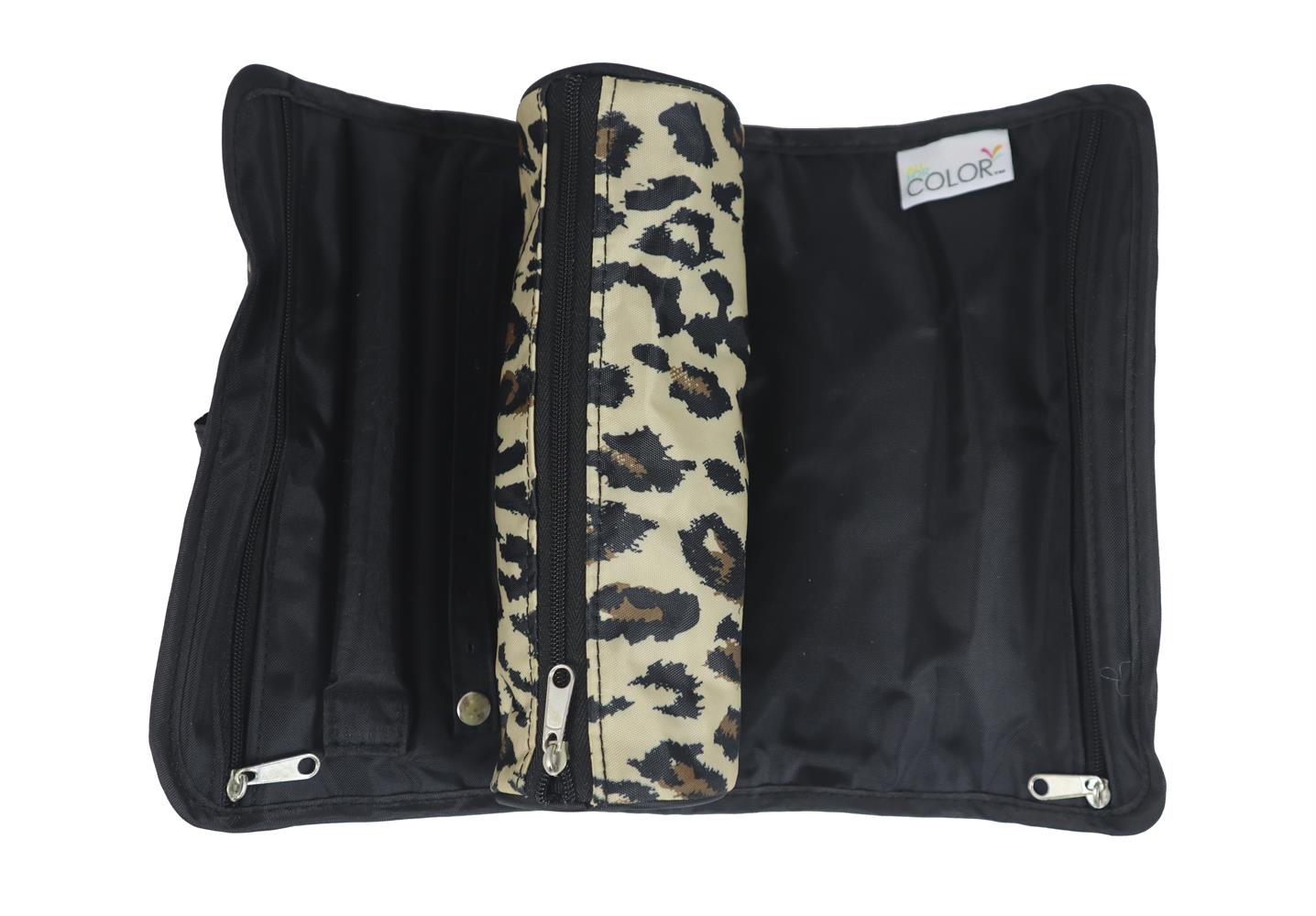 Classic Leopard Jewellery Roll