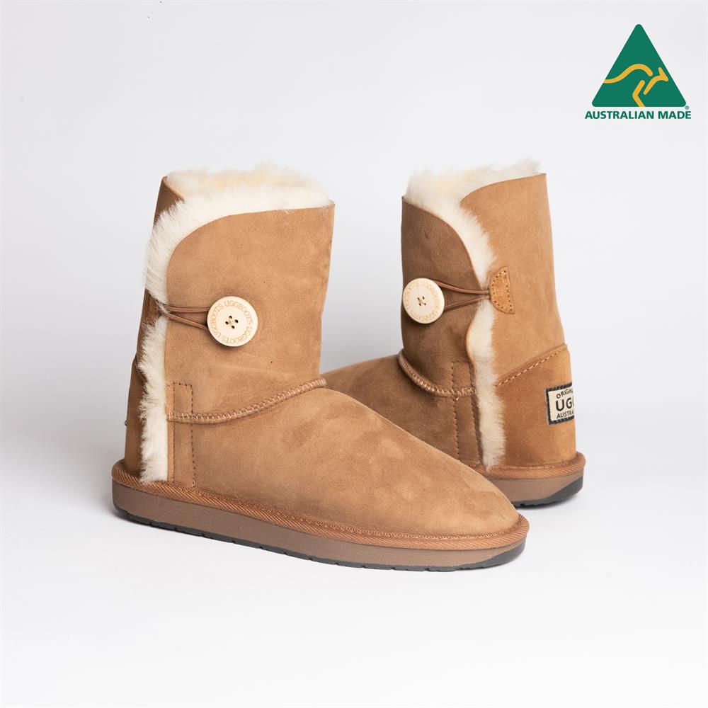 Original UGG Australia Australian Made Short 1 Button Chestnut Ugg Boots