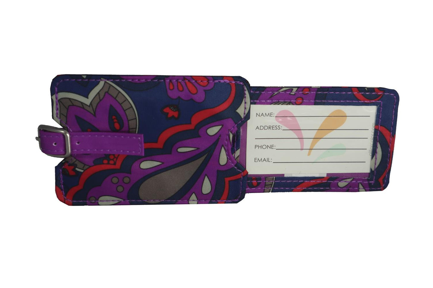 Vivid Paisley Luggage Tag