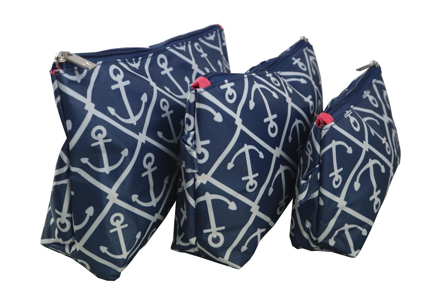 Classic Anchor 3 Piece Cosmetic Case