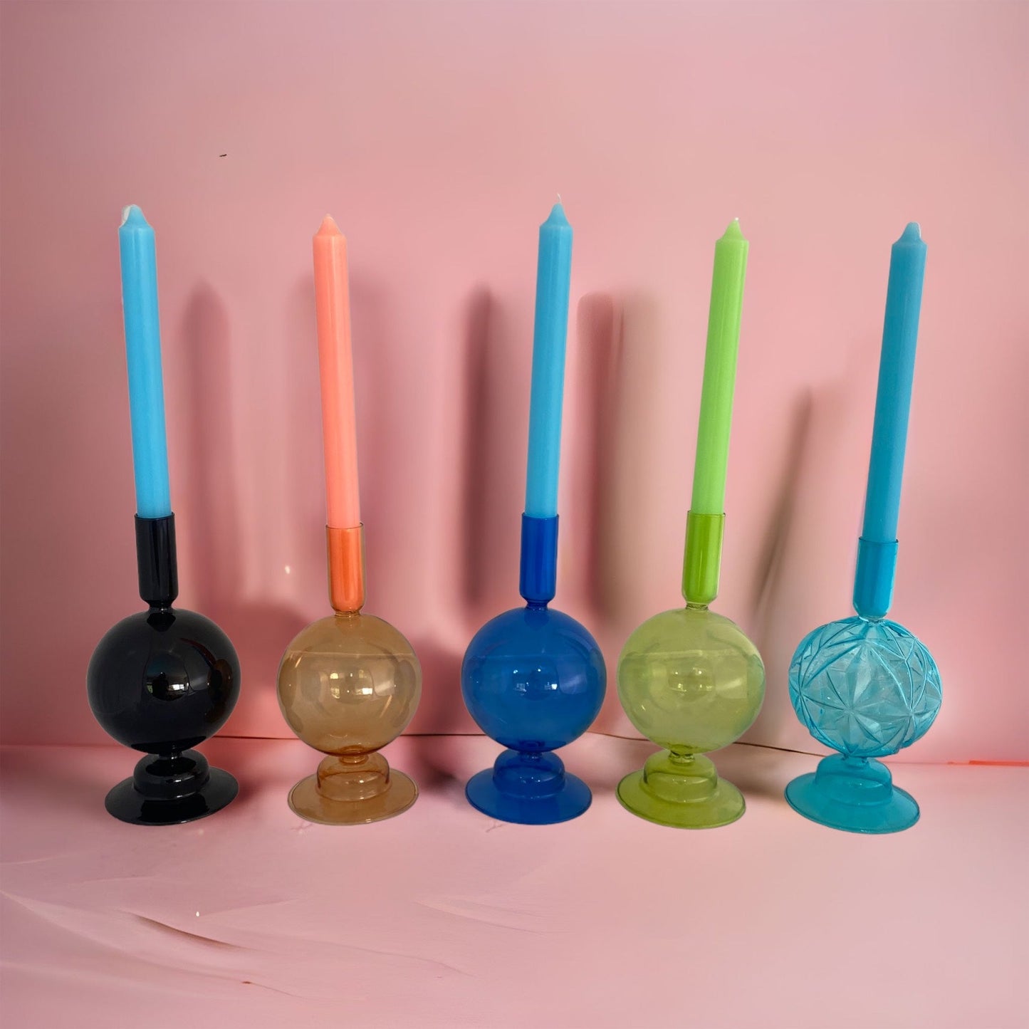 4 Pack Coral Pink Candle Stick