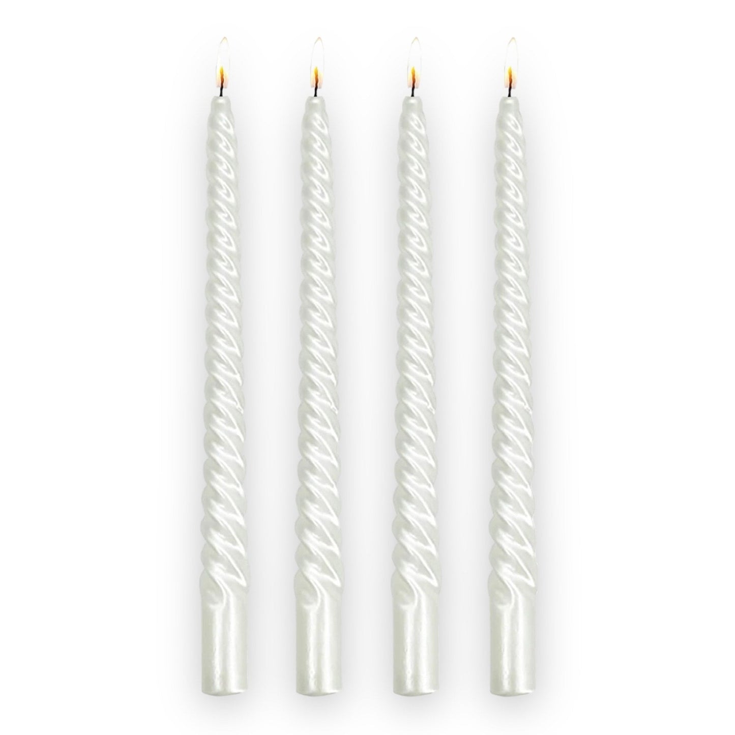 Pearl White Twisted Candle