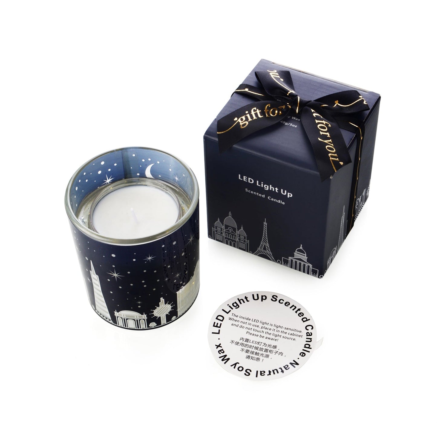 San Francisco Lavender Scent Led Light Candle 140g