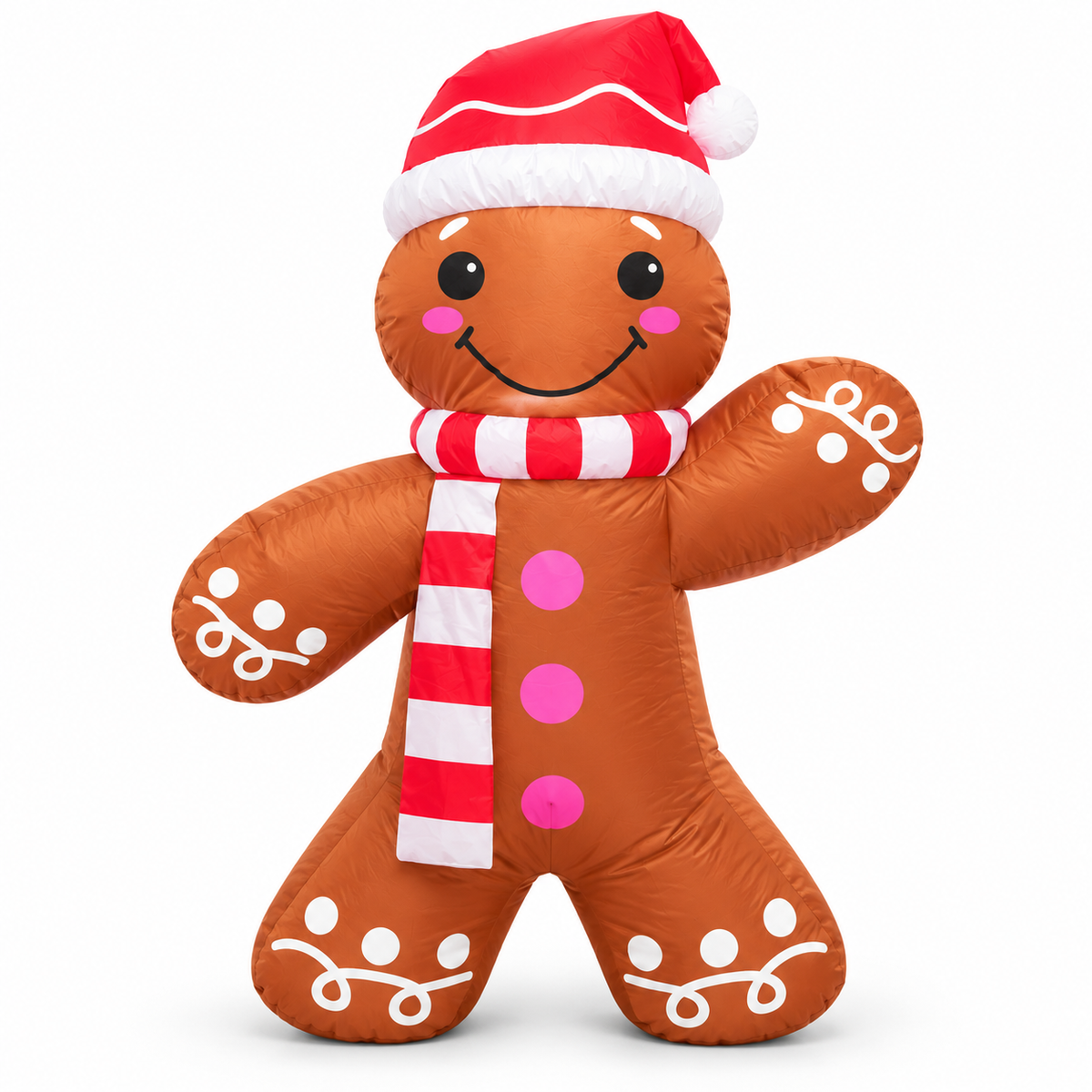 Inflatable Gingerbread Man 1.2m – LED Light Up Decoration