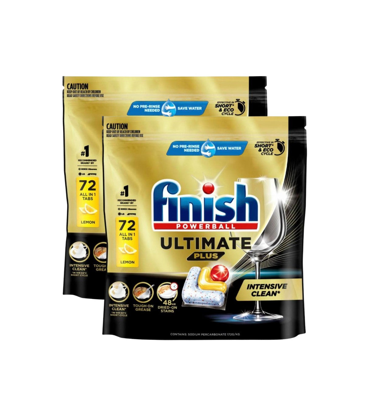 Finish Ultimate Plus Lemon Sparkle Dish Tabs 72 Pack