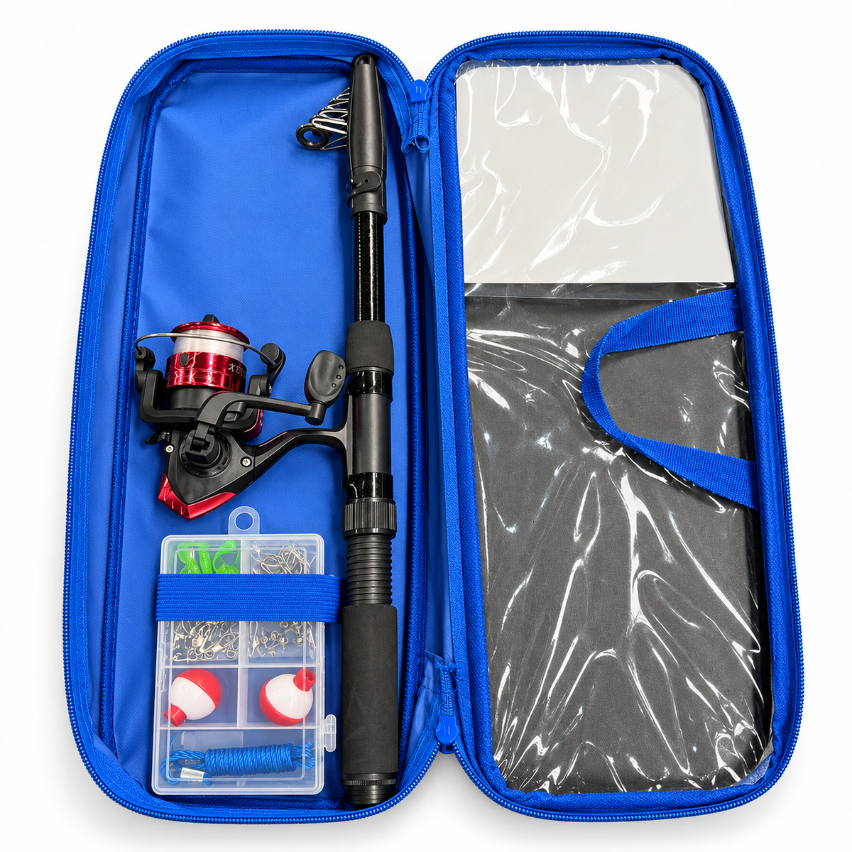 Fishing Rod Starter Kit 2.1m with Reel, Tackle & Carry Bag