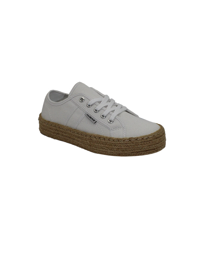 Charlotte Canvas Trainer White