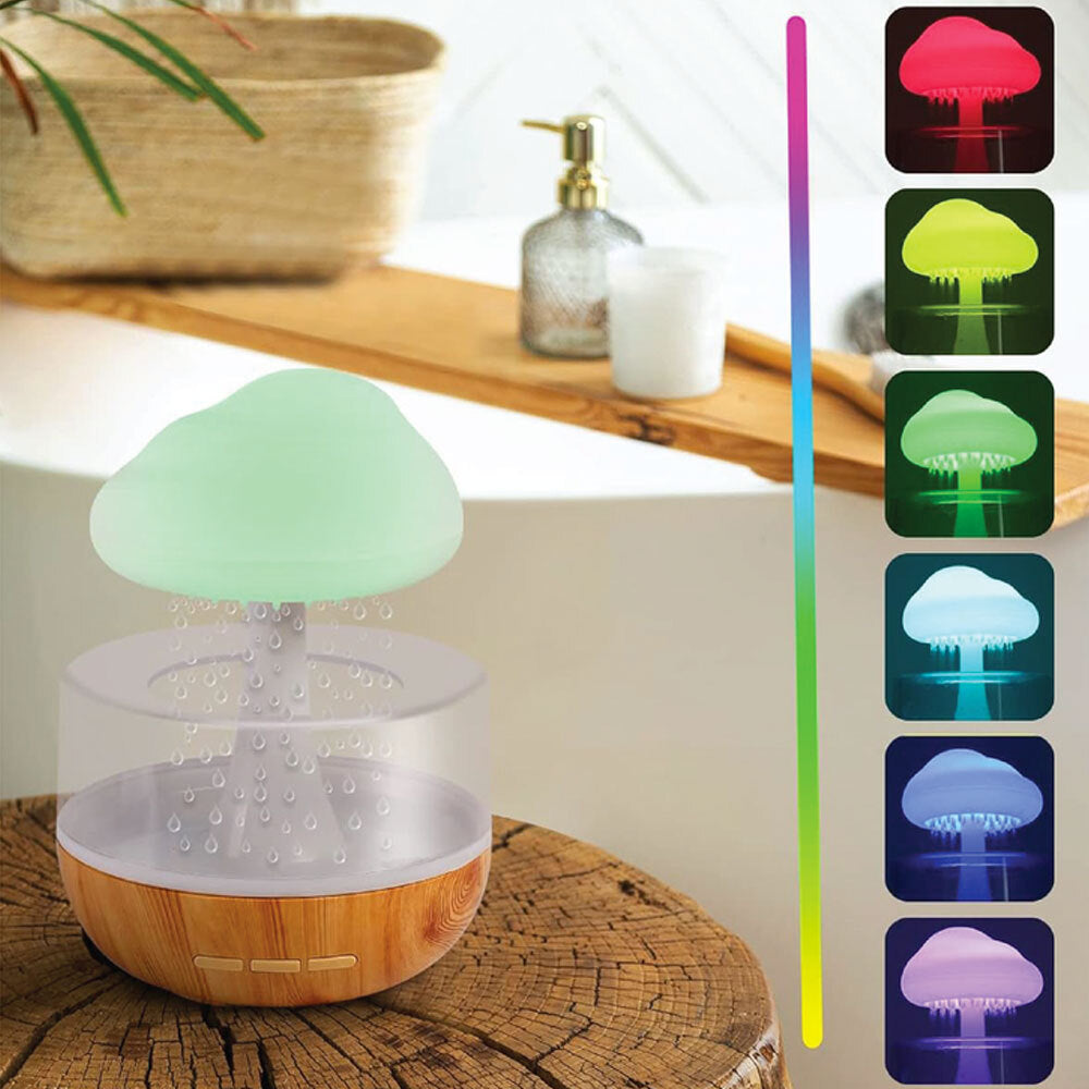 LivinZen USB-C Electric Colour Changing Rain Cloud Adjustable Humidifier/Light