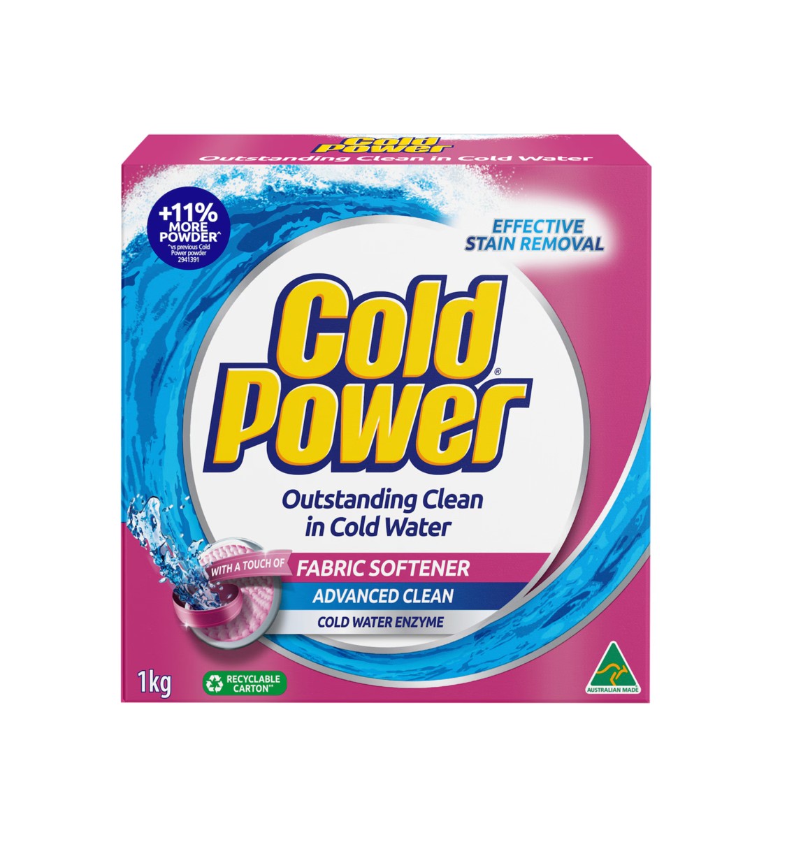 Cold Power Advanced Clean Powder With Fabric Softener 1kg