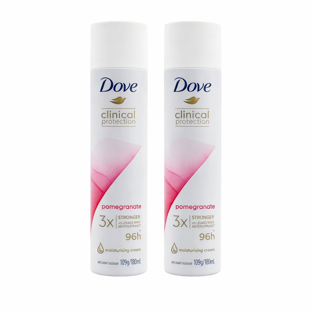 2 x Dove Clinical Protection Deodorant Spray Pomegranate 109g