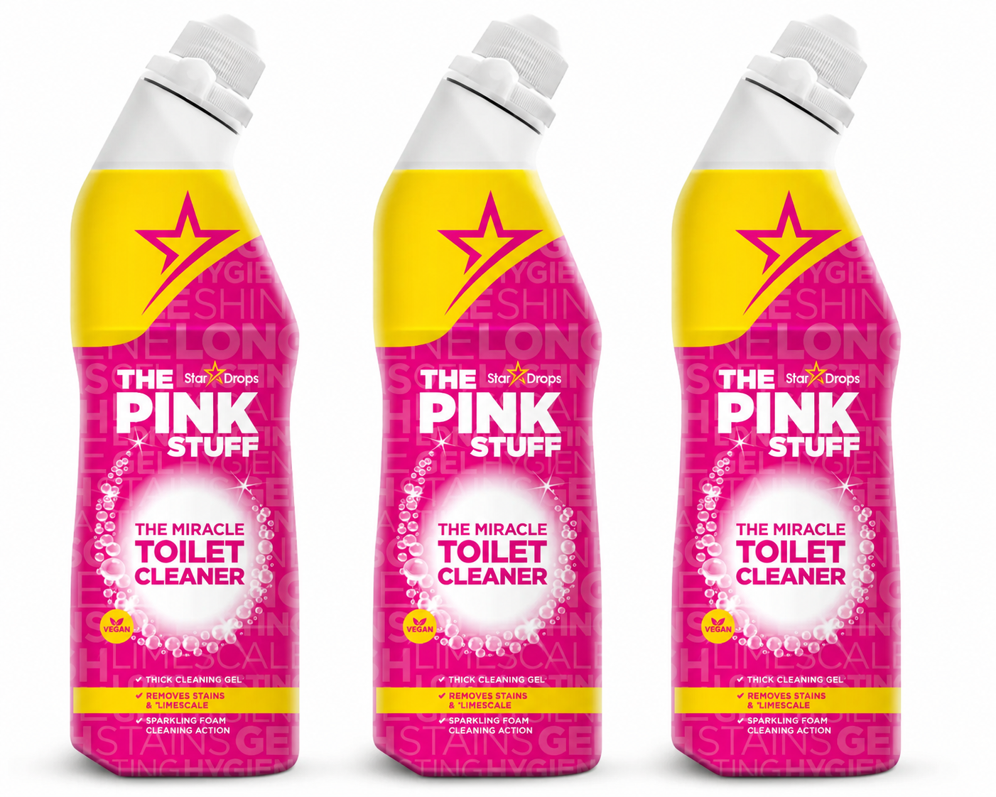 3 x The Pink Stuff Miracle Toilet Cleaner Gel 750ml