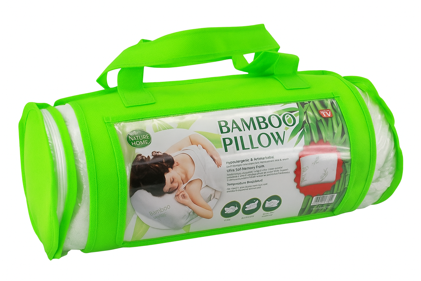 Bamboo Rolled Pillow 40 x 55cm