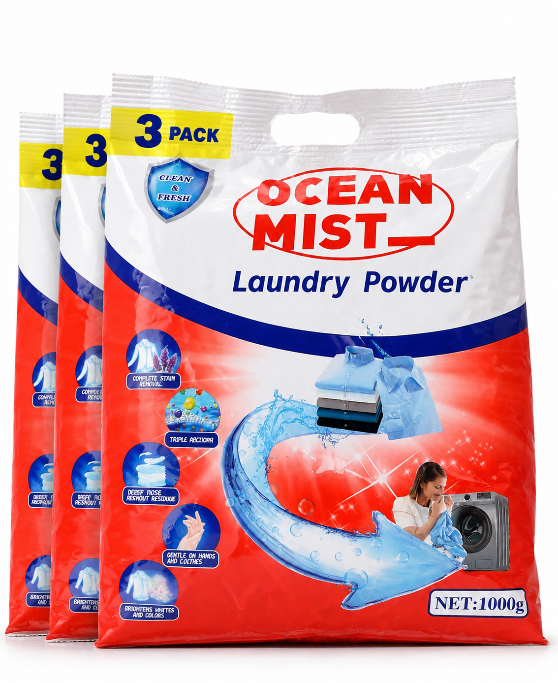 Ocean Mist Laundry Powder 1kg