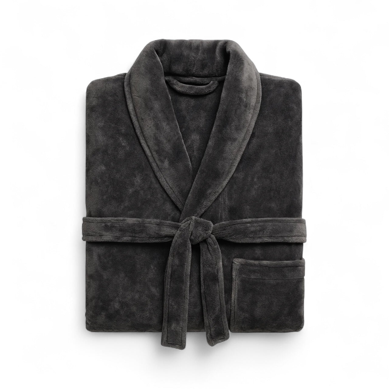 Charcoal Fleece Robe