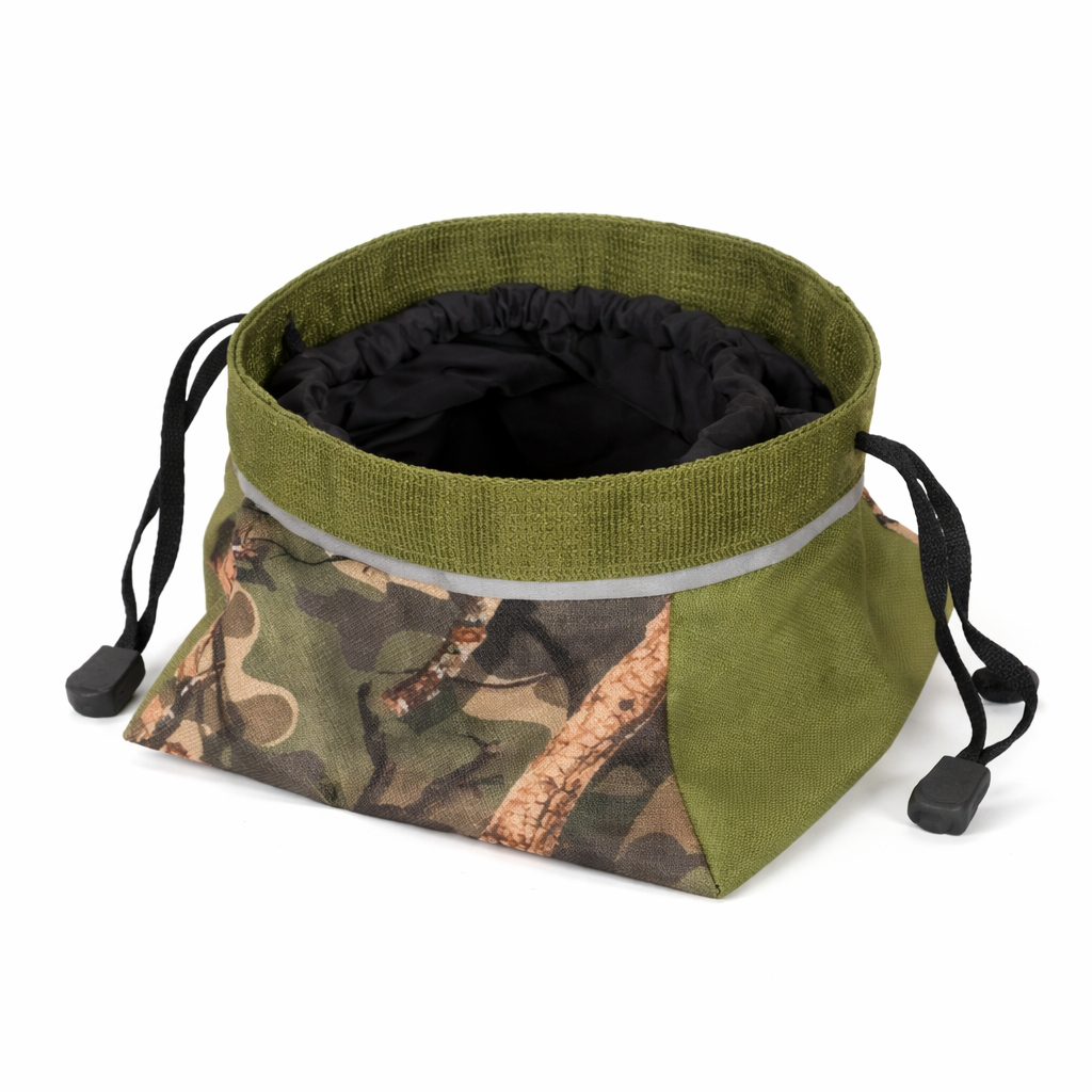 Pets Camo Collapsible Feeding Bowl
